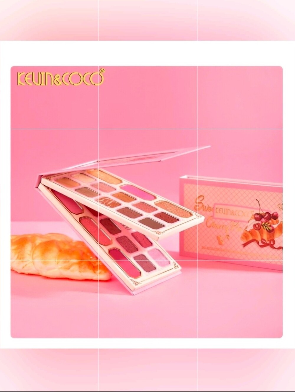 Kevin & Coco "Cherry Pie" 26-color eyeshadow and face palette.
